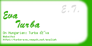 eva turba business card
